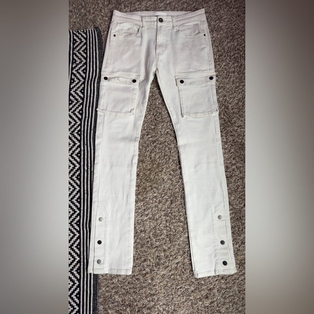 Stylish White Cargo Pants